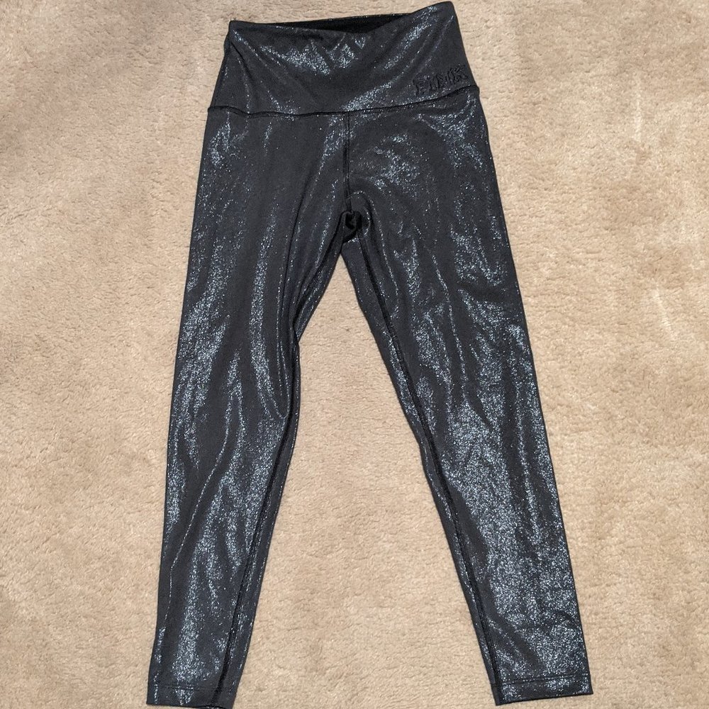 VS PINK Charcoal Metallic Leggings